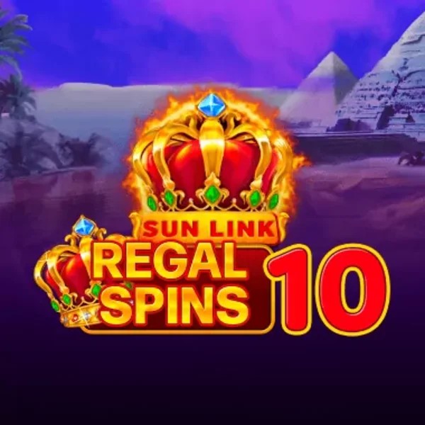 Regal Spins 10 online game logo by PatePlay on crazywinnerscasinos.es